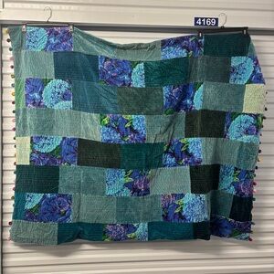 Patchwork Blue and Green Quilt